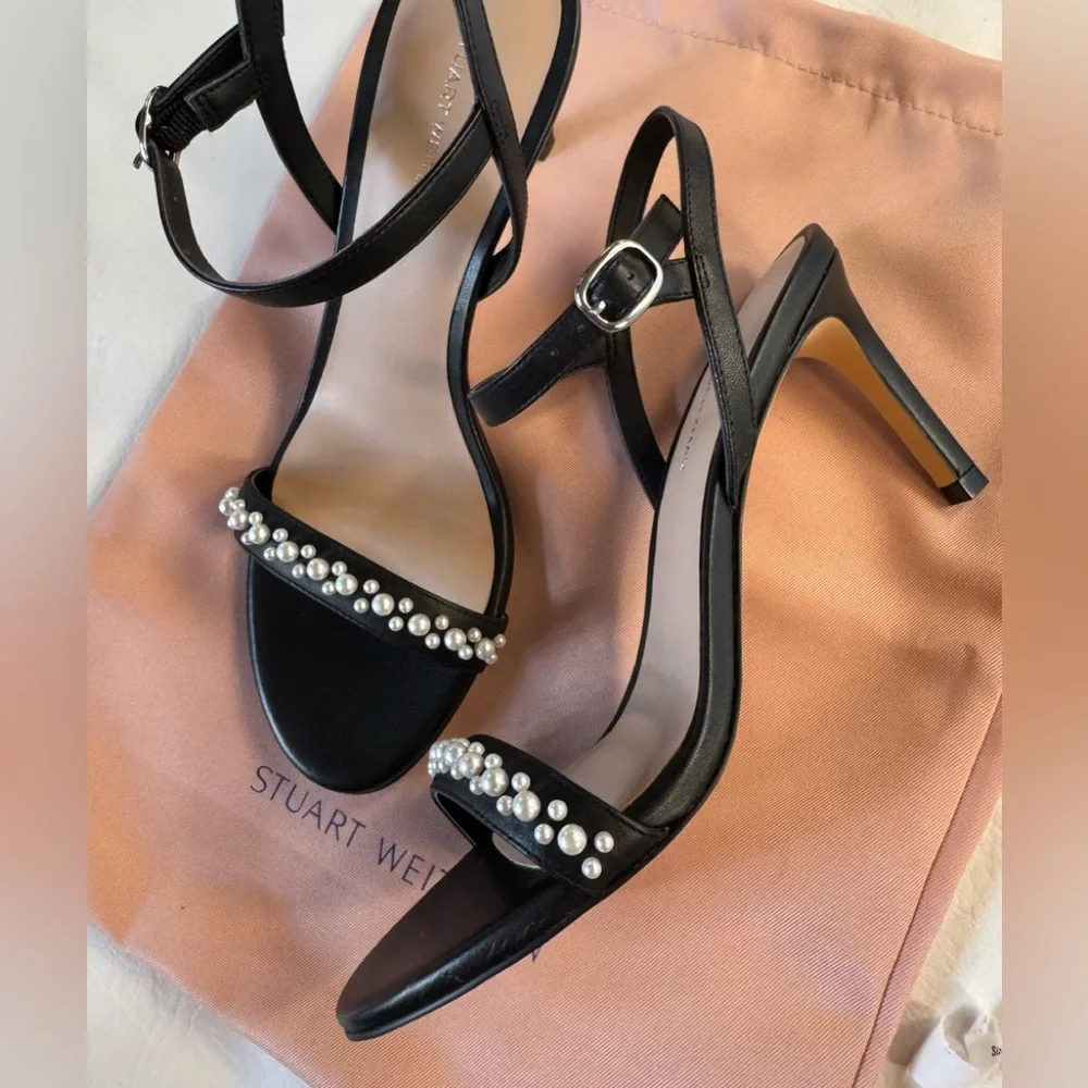 New Stuart Weitzman Dancer Demi Pearl Heels - Picture 1 of 5